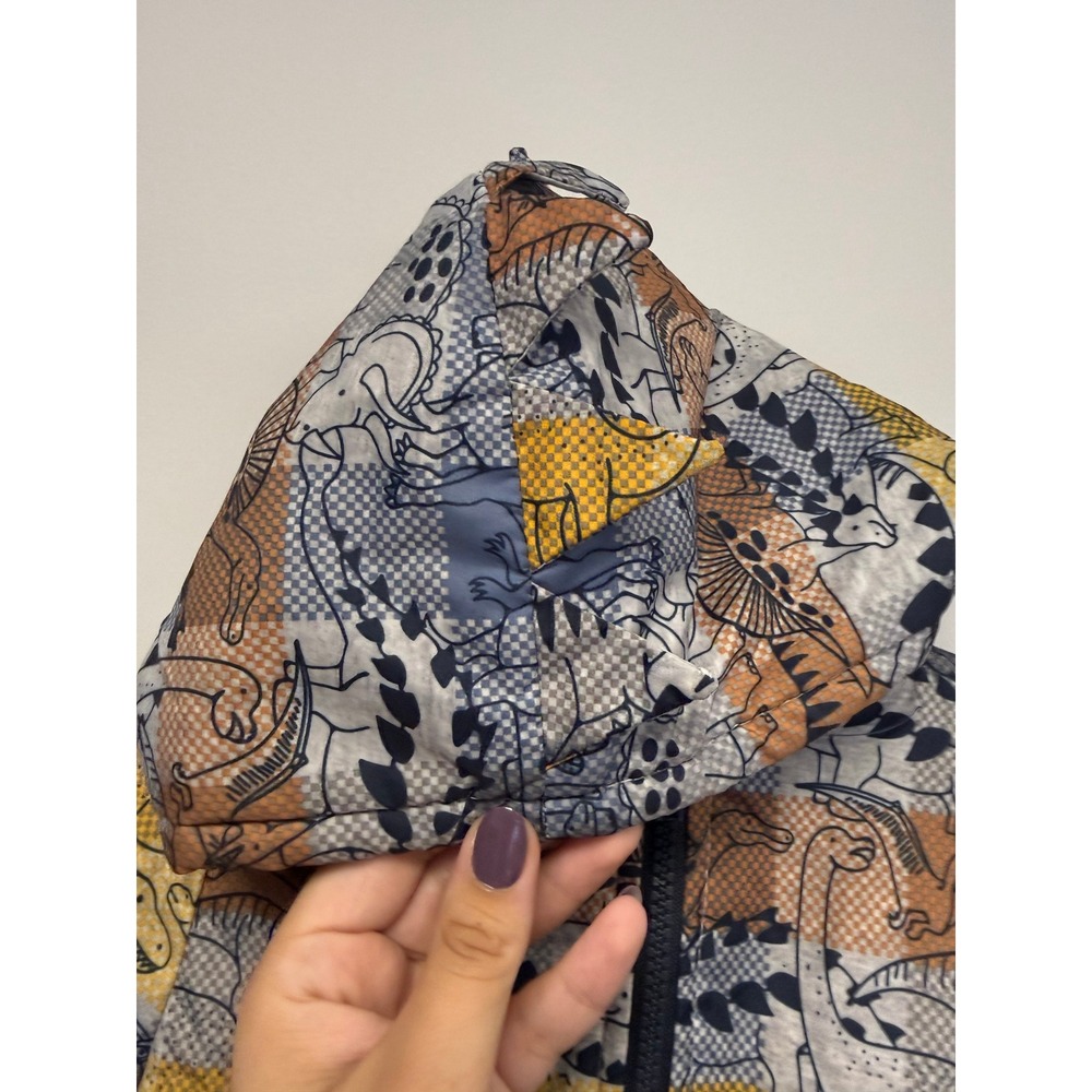 Mick Mack LTD Boys Dinosaur Print Puffer Jacket Fleece Lined Hooded Blue 2T - Picture 6 of 6